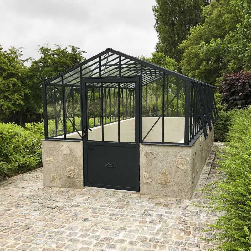 Glashaus CLASSIQUE Breite 2,75 m mit Mauersockel