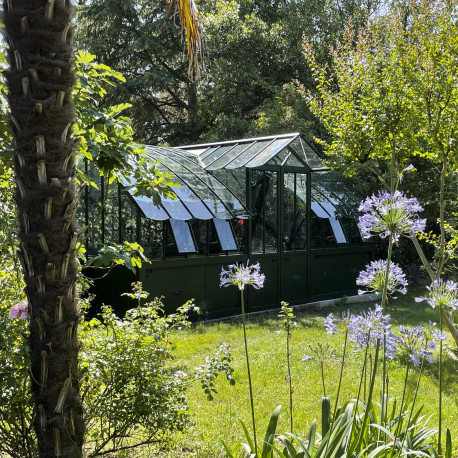 Vintage-Gewächshaus MIRABEAU mit Aluminiumsockel