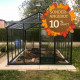 Gartengewächshaus ESSENTIA 2,36 m x 3,09 m - RAL 6009 (Tannengrün)